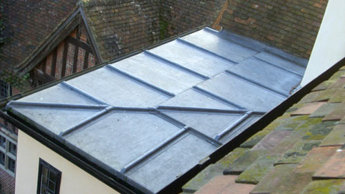 Lead flat roof on extension