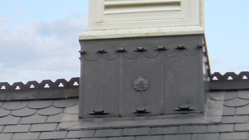 Lead detailing on roof