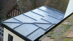 flat extension roof in lead