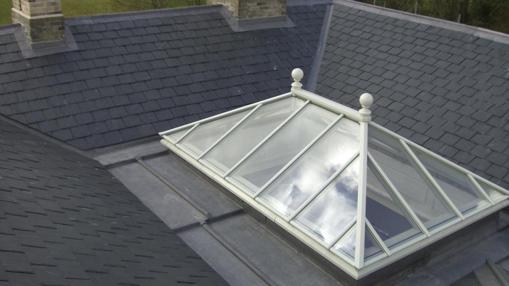 Slate roofing, leadwork and roof light