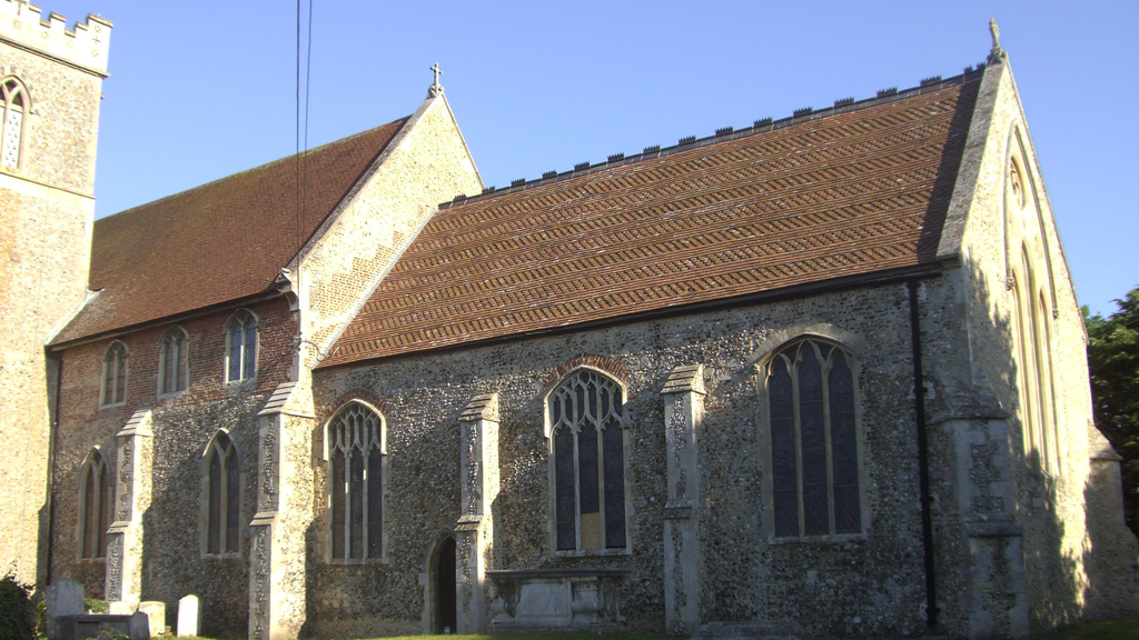 Restoration of tiled church roof